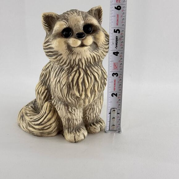 Vintage 1970's Money In the Bank Plastic Cheeky Cat Coin Bank White Gray - Picture 8 of 9